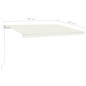 vidaXL Gelenkarmmarkise Einziehbar mit LED 400x350 cm Creme vidaXL Gelenkarmmarkise Einziehbar mit LED 400x350 cm Creme