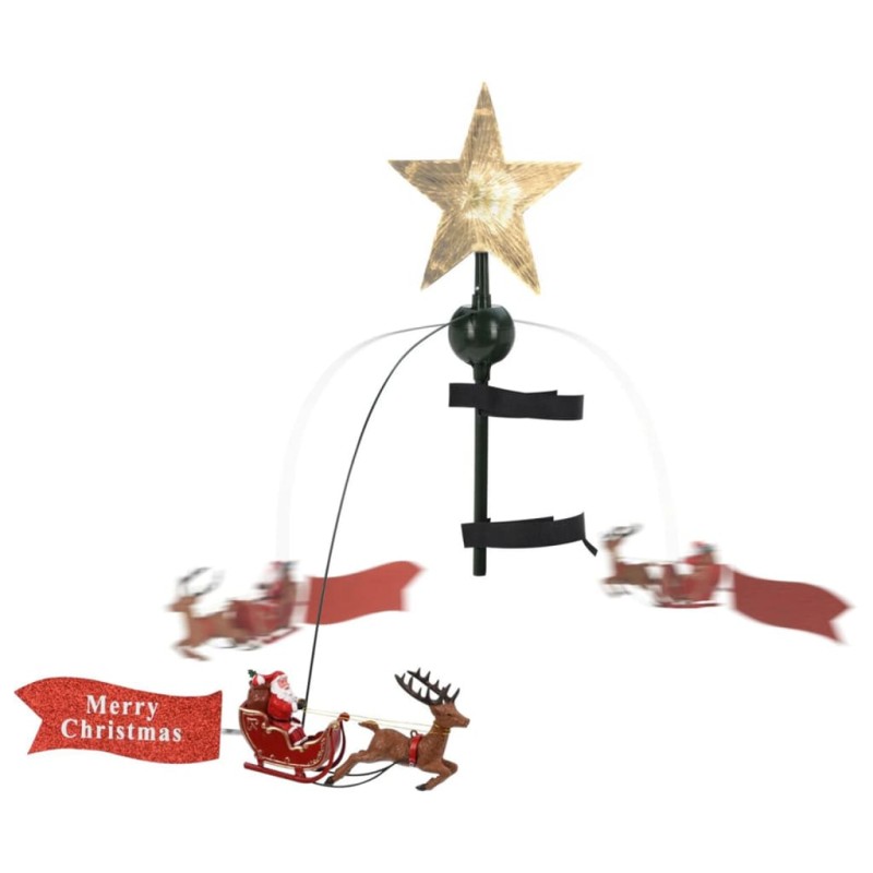 Ambiance Weihnachtsbaum-Stern mit Weihnachtsmann LED Ambiance Weihnachtsbaum-Stern mit Weihnachtsmann LED