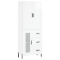 vidaXL Highboard Hochglanz-Weiß 69,5x34x180 cm Holzwerkstoff vidaXL Highboard Hochglanz-Weiß 69,5x34x180 cm Holzwerkstoff