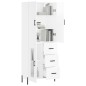 vidaXL Highboard Hochglanz-Weiß 69,5x34x180 cm Holzwerkstoff vidaXL Highboard Hochglanz-Weiß 69,5x34x180 cm Holzwerkstoff