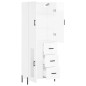 vidaXL Highboard Hochglanz-Weiß 69,5x34x180 cm Holzwerkstoff vidaXL Highboard Hochglanz-Weiß 69,5x34x180 cm Holzwerkstoff