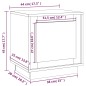 vidaXL Nachttisch Hochglanz-Weiß 44x35x45 cm Holzwerkstoff vidaXL Nachttisch Hochglanz-Weiß 44x35x45 cm Holzwerkstoff