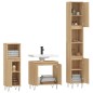 vidaXL 3-tlg. Badmöbel-Set Sonoma-Eiche Holzwerkstoff vidaXL 3-tlg. Badmöbel-Set Sonoma-Eiche Holzwerkstoff
