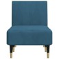 vidaXL Chaiselongue Blau Samt vidaXL Chaiselongue Blau Samt