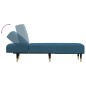 vidaXL Chaiselongue Blau Samt vidaXL Chaiselongue Blau Samt
