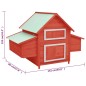 vidaXL Hühnerstall Rot und Weiß 152x96x110 cm Massivholz Tanne vidaXL Hühnerstall Rot und Weiß 152x96x110 cm Massivholz Tanne