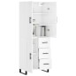 vidaXL Highboard Hochglanz-Weiß 69,5x34x180 cm Holzwerkstoff vidaXL Highboard Hochglanz-Weiß 69,5x34x180 cm Holzwerkstoff