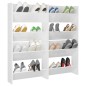 vidaXL Wand-Schuhschränke 4 Stk. Hochglanz-Weiß 60x18x60cm vidaXL Wand-Schuhschränke 4 Stk. Hochglanz-Weiß 60x18x60cm