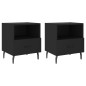 vidaXL Nachttische 2 Stk. Schwarz 40x35x47,5 cm Holzwerkstoff vidaXL Nachttische 2 Stk. Schwarz 40x35x47,5 cm Holzwerkstoff