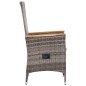 Gartenstühle 2 Stk. mit Auflagen Poly Rattan Grau Gartenstühle 2 Stk. mit Auflagen Poly Rattan Grau