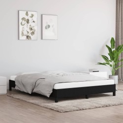 vidaXL Bettgestell Schwarz 140x200 cm Stoff