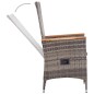 Gartenstühle 2 Stk. mit Auflagen Poly Rattan Grau Gartenstühle 2 Stk. mit Auflagen Poly Rattan Grau