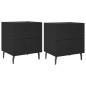 vidaXL Nachttische 2 Stk. Schwarz 40x35x47,5 cm Holzwerkstoff vidaXL Nachttische 2 Stk. Schwarz 40x35x47,5 cm Holzwerkstoff