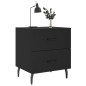 vidaXL Nachttische 2 Stk. Schwarz 40x35x47,5 cm Holzwerkstoff vidaXL Nachttische 2 Stk. Schwarz 40x35x47,5 cm Holzwerkstoff