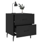 vidaXL Nachttische 2 Stk. Schwarz 40x35x47,5 cm Holzwerkstoff vidaXL Nachttische 2 Stk. Schwarz 40x35x47,5 cm Holzwerkstoff