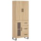 vidaXL Highboard Sonoma-Eiche 69,5x34x180 cm Holzwerkstoff vidaXL Highboard Sonoma-Eiche 69,5x34x180 cm Holzwerkstoff