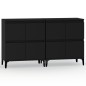 vidaXL Sideboards 2 Stk. Schwarz 60x35x70 cm Holzwerkstoff vidaXL Sideboards 2 Stk. Schwarz 60x35x70 cm Holzwerkstoff