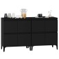 vidaXL Sideboards 2 Stk. Schwarz 60x35x70 cm Holzwerkstoff vidaXL Sideboards 2 Stk. Schwarz 60x35x70 cm Holzwerkstoff