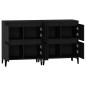 vidaXL Sideboards 2 Stk. Schwarz 60x35x70 cm Holzwerkstoff vidaXL Sideboards 2 Stk. Schwarz 60x35x70 cm Holzwerkstoff