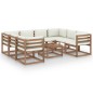 vidaXL 9-tlg. Garten-Lounge-Set mit Kissen in Creme vidaXL 9-tlg. Garten-Lounge-Set mit Kissen in Creme