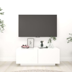 vidaXL TV-Schrank Weiß 100x35x40 cm Holzwerkstoff