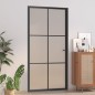 vidaXL Innentür 102,5x201,5 cm Schwarz Mattglas und Aluminium vidaXL Innentür 102,5x201,5 cm Schwarz Mattglas und Aluminium