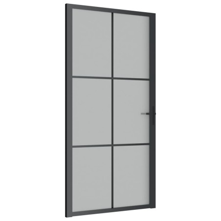 vidaXL Innentür 102,5x201,5 cm Schwarz Mattglas und Aluminium