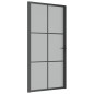 vidaXL Innentür 102,5x201,5 cm Schwarz Mattglas und Aluminium vidaXL Innentür 102,5x201,5 cm Schwarz Mattglas und Aluminium