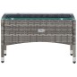 4-tlg. Garten-Lounge-Set mit Auflagen Poly Rattan Grau 4-tlg. Garten-Lounge-Set mit Auflagen Poly Rattan Grau