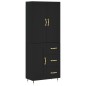 vidaXL Highboard Schwarz 69,5x34x180 cm Holzwerkstoff vidaXL Highboard Schwarz 69,5x34x180 cm Holzwerkstoff