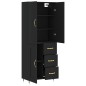 vidaXL Highboard Schwarz 69,5x34x180 cm Holzwerkstoff vidaXL Highboard Schwarz 69,5x34x180 cm Holzwerkstoff