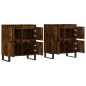 Sideboards 2 Stk. Räuchereiche Holzwerkstoff Sideboards 2 Stk. Räuchereiche Holzwerkstoff
