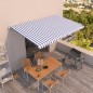 vidaXL Gelenkarmmarkise Einziehbar 500x350 cm Blau und Weiß vidaXL Gelenkarmmarkise Einziehbar 500x350 cm Blau und Weiß