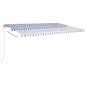 vidaXL Gelenkarmmarkise Einziehbar 500x350 cm Blau und Weiß vidaXL Gelenkarmmarkise Einziehbar 500x350 cm Blau und Weiß