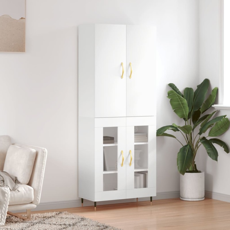 vidaXL Highboard Weiß 69,5x34x180 cm Holzwerkstoff vidaXL Highboard Weiß 69,5x34x180 cm Holzwerkstoff