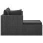 vidaXL 4-tlg. Garten-Lounge-Set Schwarz mit Auflagen Poly Rattan vidaXL 4-tlg. Garten-Lounge-Set Schwarz mit Auflagen Poly Rattan