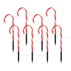 Ambiance Weihnachtsdeko Zuckerstangen Set 8 tlg.