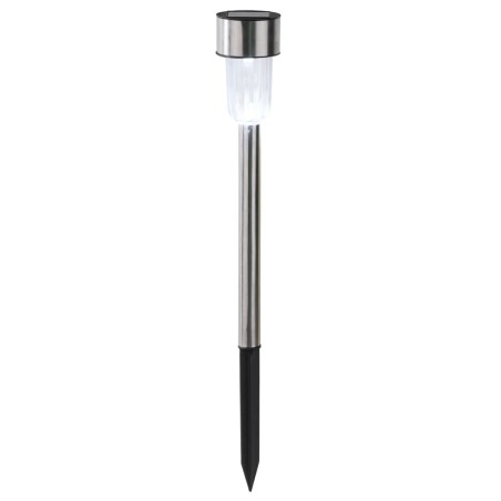 HI Gartenleuchte LED Solar 8 Stk. Edelstahl
