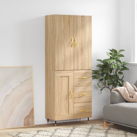 vidaXL Highboard Sonoma-Eiche 69,5x34x180 cm Holzwerkstoff