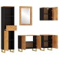 vidaXL 5-tlg. Badschrank-Set Braun und Schwarz Massivholz Mango vidaXL 5-tlg. Badschrank-Set Braun und Schwarz Massivholz Mango