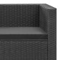 vidaXL 4-tlg. Garten-Lounge-Set Schwarz mit Auflagen Poly Rattan vidaXL 4-tlg. Garten-Lounge-Set Schwarz mit Auflagen Poly Rattan