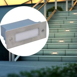 vidaXL LED-Wandeinbauleuchten für Treppen 2 Stk. 44x111x56 mm