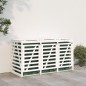 vidaXL Mülltonnenbox für 3 Tonnen Weiß Massivholz Kiefer vidaXL Mülltonnenbox für 3 Tonnen Weiß Massivholz Kiefer