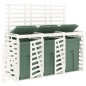 vidaXL Mülltonnenbox für 3 Tonnen Weiß Massivholz Kiefer vidaXL Mülltonnenbox für 3 Tonnen Weiß Massivholz Kiefer
