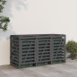 vidaXL Mülltonnenbox für 3 Tonnen Grau Massivholz Kiefer vidaXL Mülltonnenbox für 3 Tonnen Grau Massivholz Kiefer
