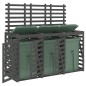 vidaXL Mülltonnenbox für 3 Tonnen Grau Massivholz Kiefer vidaXL Mülltonnenbox für 3 Tonnen Grau Massivholz Kiefer