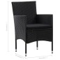 4-tlg. Garten-Lounge-Set mit Auflagen Poly Rattan Schwarz 4-tlg. Garten-Lounge-Set mit Auflagen Poly Rattan Schwarz