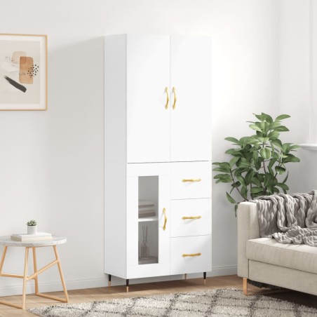 vidaXL Highboard Weiß 69,5x34x180 cm Holzwerkstoff