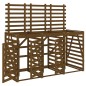 vidaXL Mülltonnenbox für 3 Tonnen Honigbraun Massivholz Kiefer vidaXL Mülltonnenbox für 3 Tonnen Honigbraun Massivholz Kiefer
