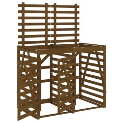 vidaXL Mülltonnenbox für 2 Tonnen Honigbraun Massivholz Kiefer